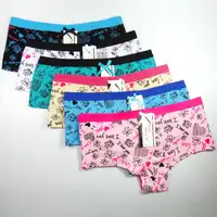 

Yun Meng Ni Underwear Fashion I Love You Printing Intimate Shorts Cotton Sexy Women Boyshorts