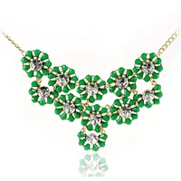 

Yiwu Jewelry Factory Handmade Crystal Women Statement Necklace