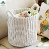 Modern simple style laundry storage basket with handles