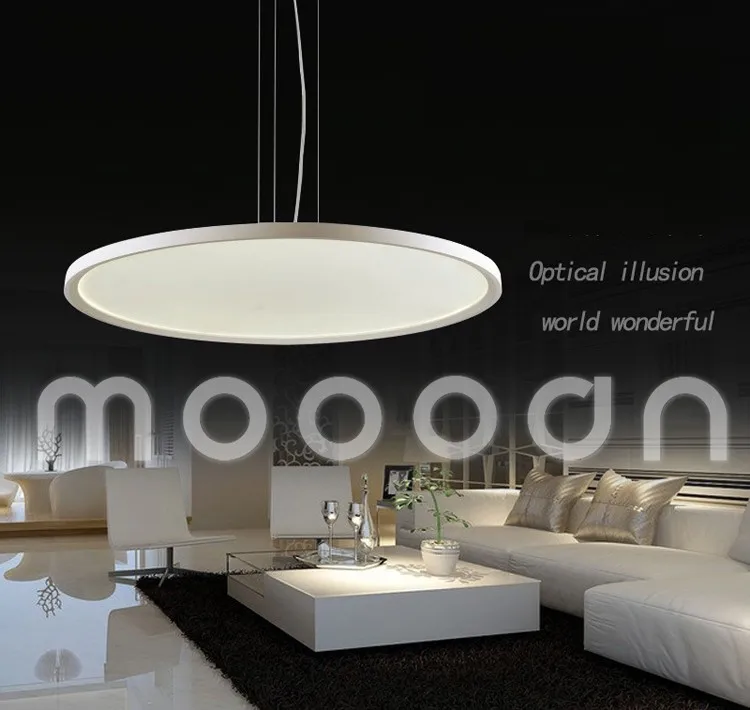 Office Dimmable Ultra Slim and Round Aluminum LED panel light for pendant