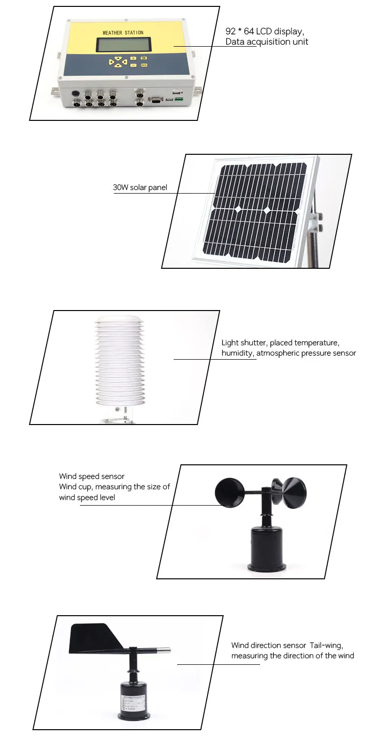 High Precision Weather Station With Wind Sensor Agriculture Equipment