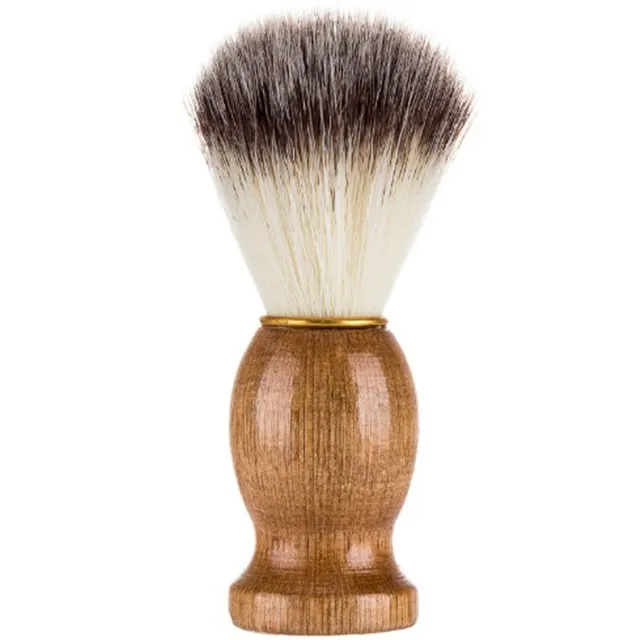 

Factory Direct Sale Facial Cleansing Brush Wooden Shaving Brush With Nylon, Natural color