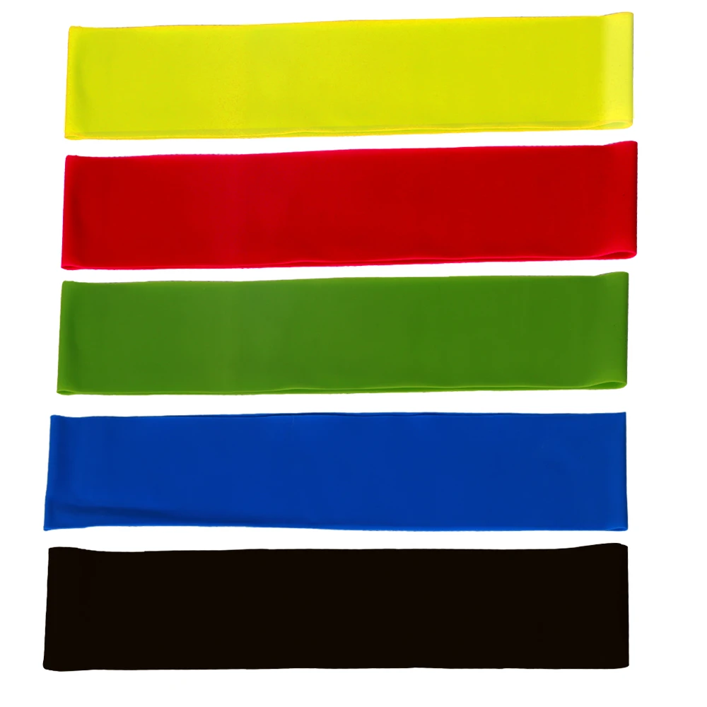 Hot selling Eco set of 5  latex rubber  resistance loop exercise bands set for home fitness stretching