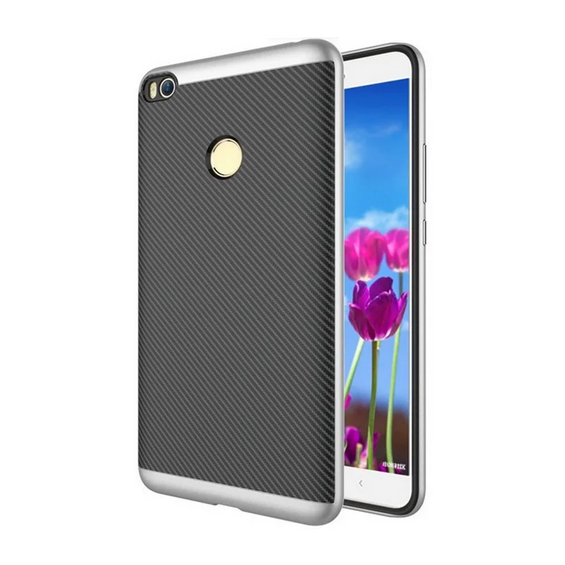 carbon fiber metal bumper shockproof case for Xiaomi mi max 2
