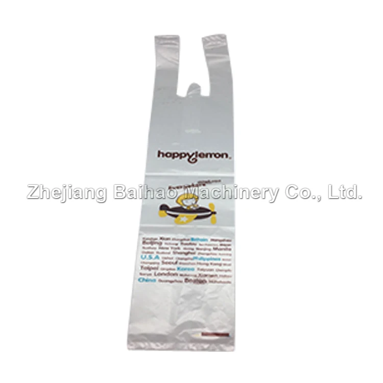 
hdpe ldpe T-shirt bag making machine 