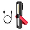Rotation-able Rechargeable USB flashlight Work lamp with magnet hook XPE chip for dark emergency lighting use