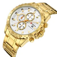 

CURREN Business Men Watch Luxury Brand Stainless Steel Wrist Watch Chronograph Army Military Quartz Watches relogio masculino