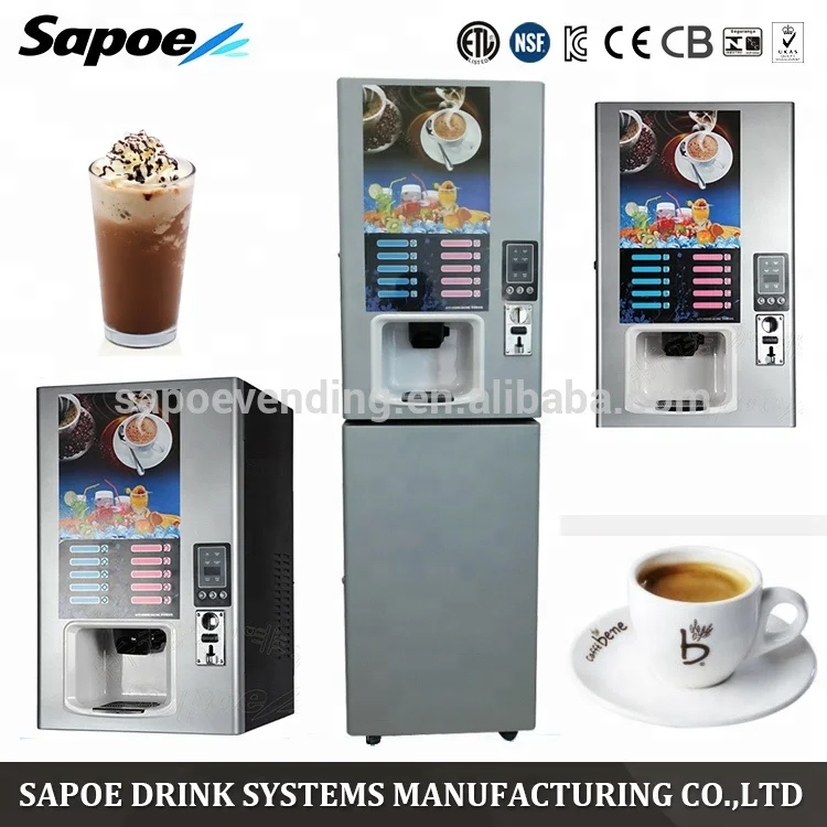 SC-8905BN-C5H5-S Fully automatic coin operated instant coffee hot beverage vending machine