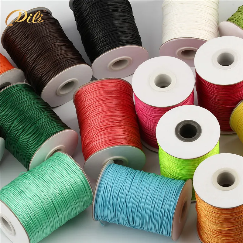 

High Quality 0.8mm Colorful Korea Cotton Wax String for Bracelet Waxed Cord
