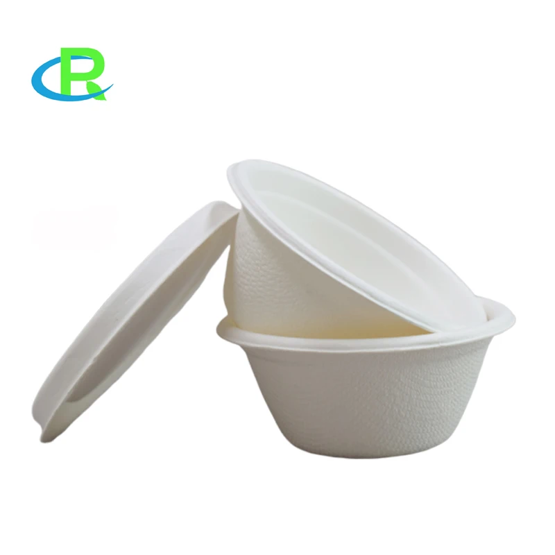 

2021 disposable biodegradable tableware sugarcane bagasse bowls, White