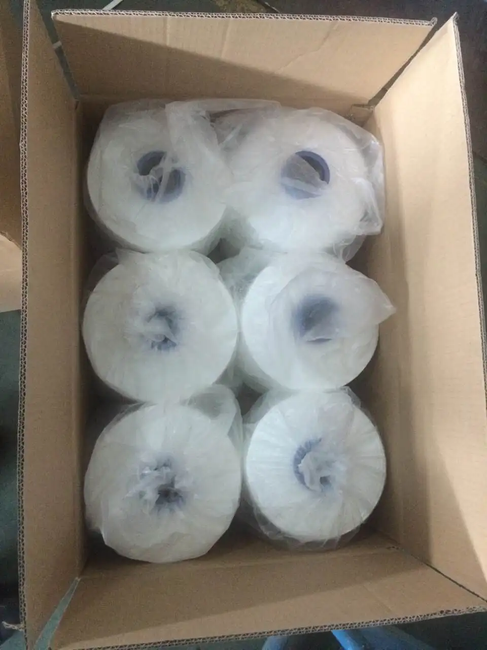 漂白白色 dty 100d 48f 100% 涤纶纱线用于编织和针织