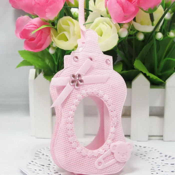 Lovely Bottle Shaped Candy Favor Bag With Rhinestone