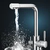 OEM/ODM Welcome Dual Handle Chrome Ro Water Filter 3 Way Flexible Kitchen Faucet