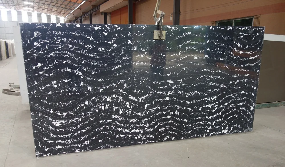 
Vemy Manufacturer ,artificial Quartz Slabs,black Quartz For residential Countertop 