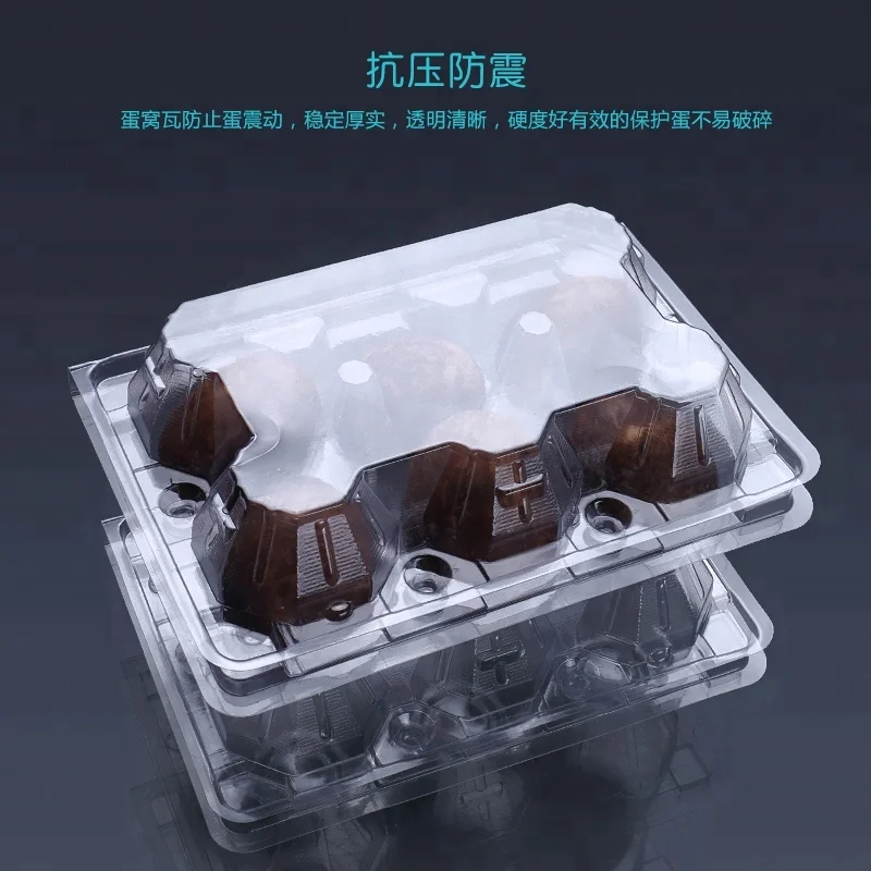 
Eco-friendly customized wholesale disposable plastic duck egg tray/box/carton 
