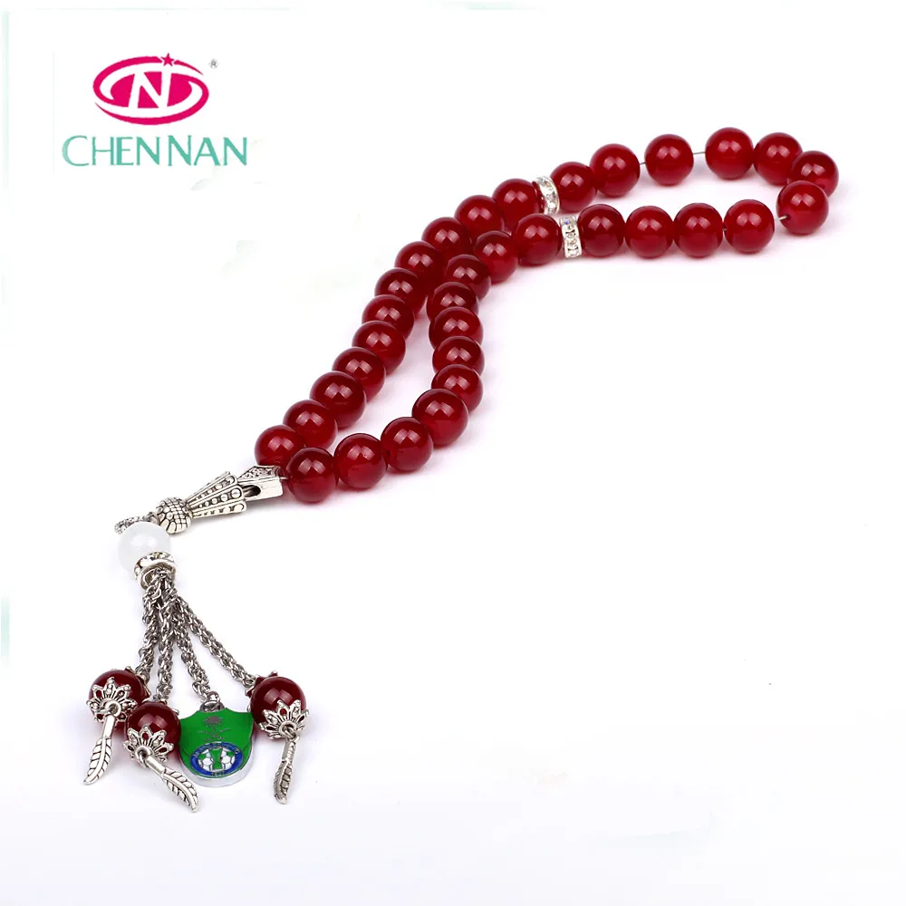 

33 muslim religious crystal red prayer beads islamic wedding gift tesbih, N/a