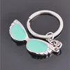 sun glasses keychain rhinestone pave key chains woman bag pendant