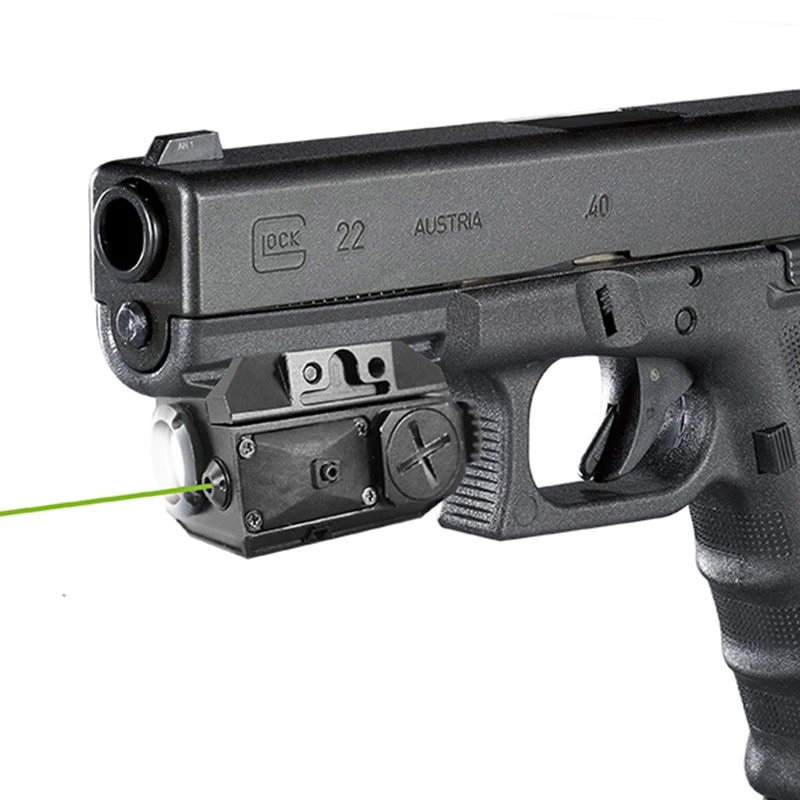 

Mini green laser light combo sight picatinny rail for self-defense