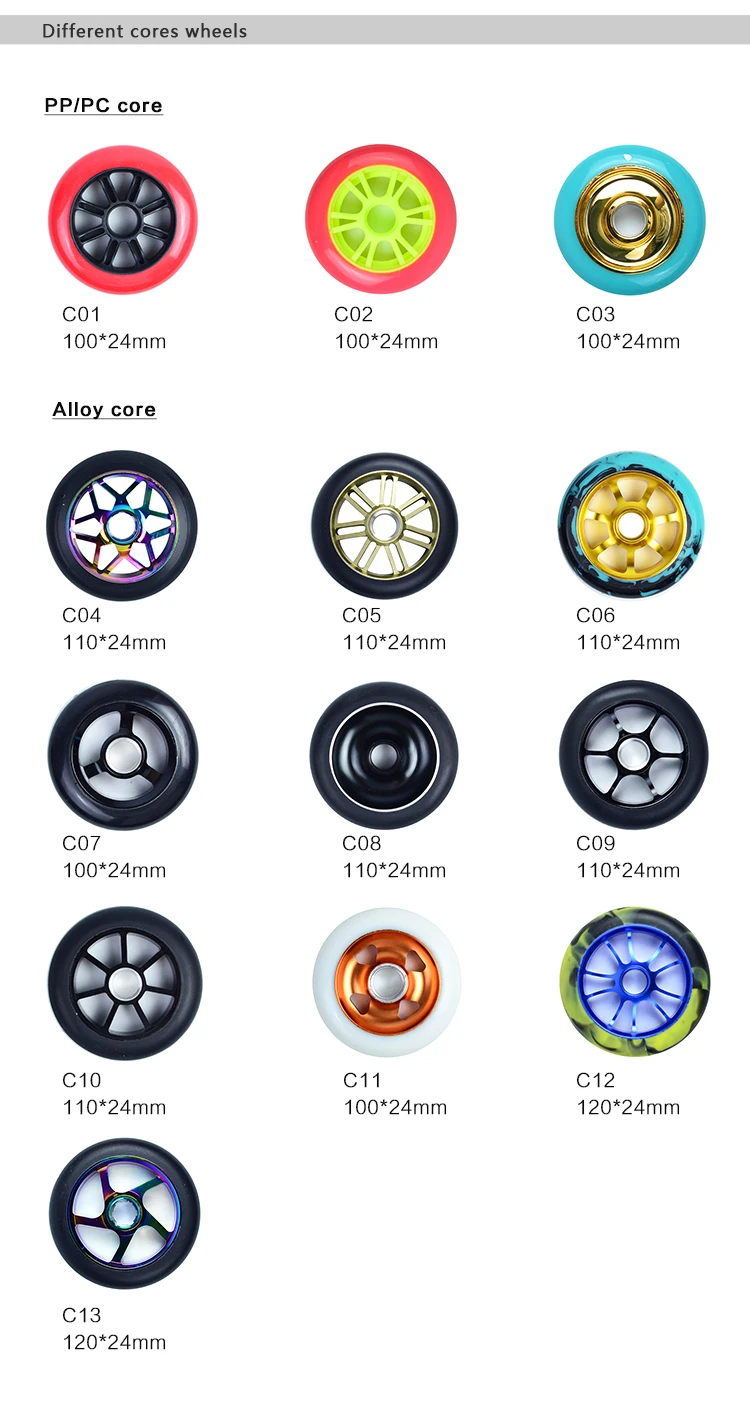 110mm Pro Scooter Wheels With Alloy Core For Two Wheels Stunt Scooters