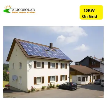 Best Selling 10kw Solar System Home Use 10000w On Grid Tied Roof Ground Panel Power Kit Systems For House Buy 10kw Solar System10kw Grid Tied