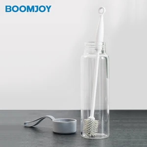 Image of Boomjoy 2019 small bottle brush cleaner long handle cup brushes silicone kitchen cleaning accessories