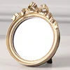 Classic Home Decor round Decor Gold Poly resin table Wall Mirror