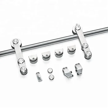 Rolling Barn Sliding Door Track Hardware Kit Stainless Steell