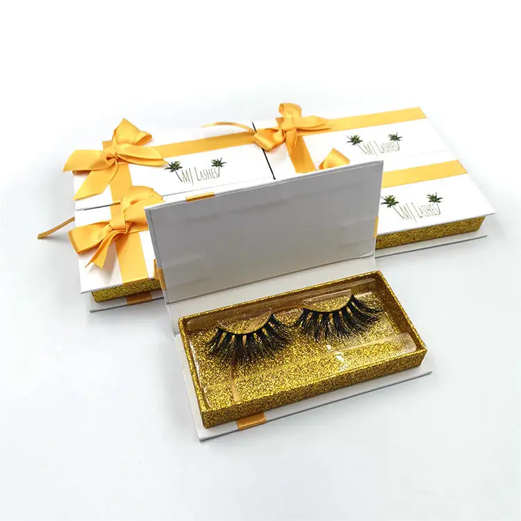 

High quality real false 3d mink eyelashes private label custom eyelash box, N/a