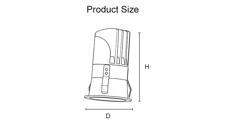high lumen customizable COB led downlight