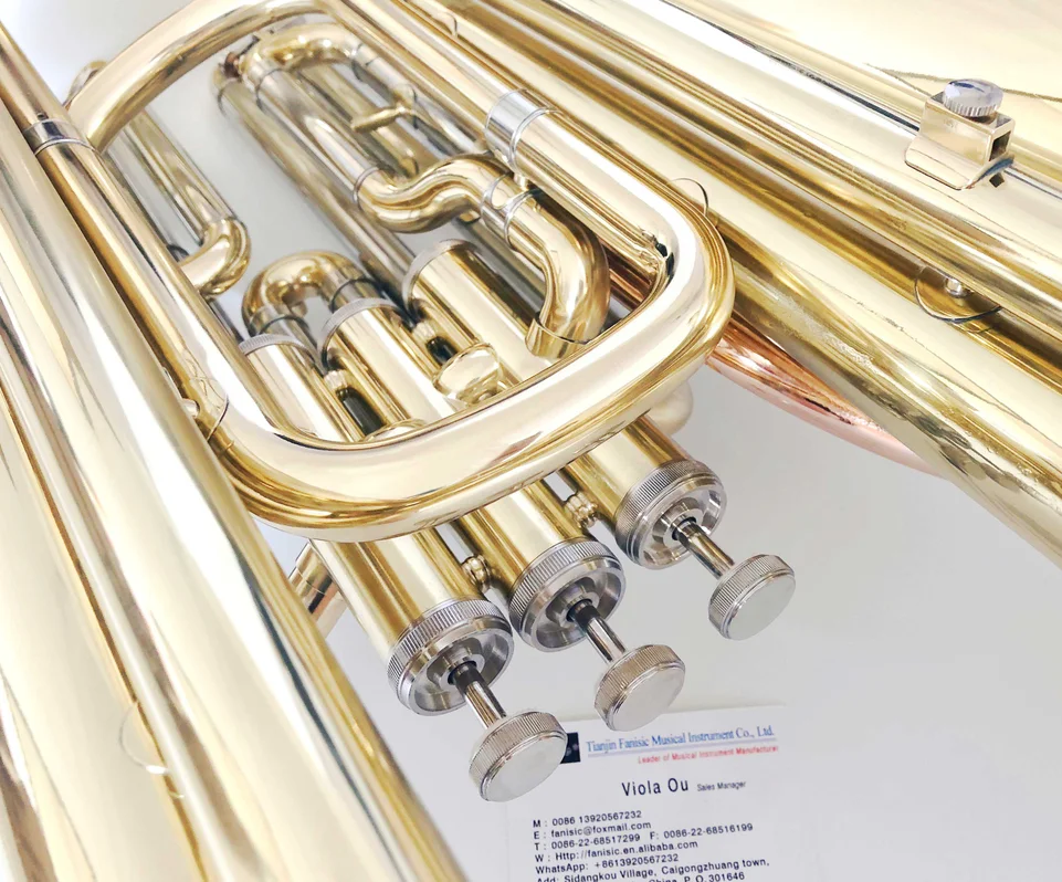 bb key lacquer finish yellow brass piston 3 tuba
