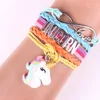 Foreign Hot sales Letter Unicorn Bracelet Custom Bracelet