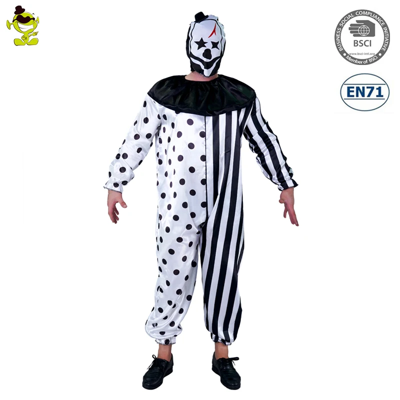 

high quality halloween fancy dress for adult men buffon imitation killer clown costume, N/a