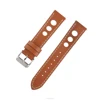 18 20 22 24mm Customized 3 holes Quick Release Spring Bar Rally Racing Sport Watch Leather Strap