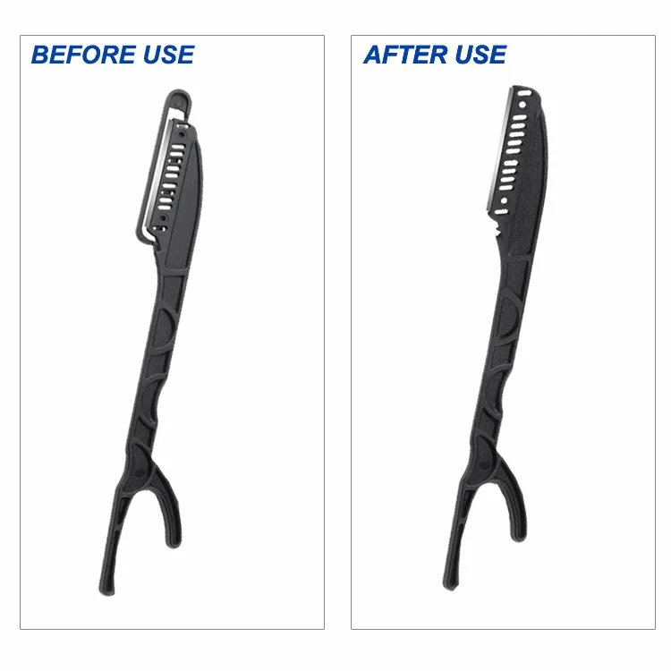 Single Blade Plastic Cut Throat Straight Salon Disposable Barber Razor ...