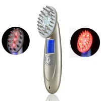 

LED Microcurrent Laser Hair Regrowth Comb Brush RF Radio Frequency Photon Anti Hair Loss Treatment Scalp Massager Comb