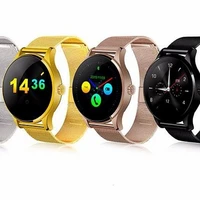 

1.22" IPS Round Screen MTK2502 Heart Rate Monitor Waterproof K88H Smart Watch For Android and IOS