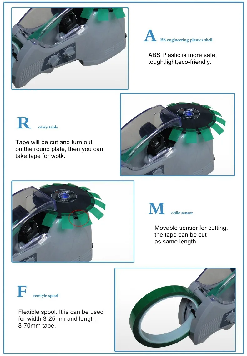Zcut10 Auto Tape Cutter Machine Carousel Automatic,Adhesive Packing