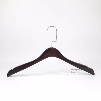 Dl649 Dark Brown Color With Oil Wooden Hanger Wedding Dress Hanger