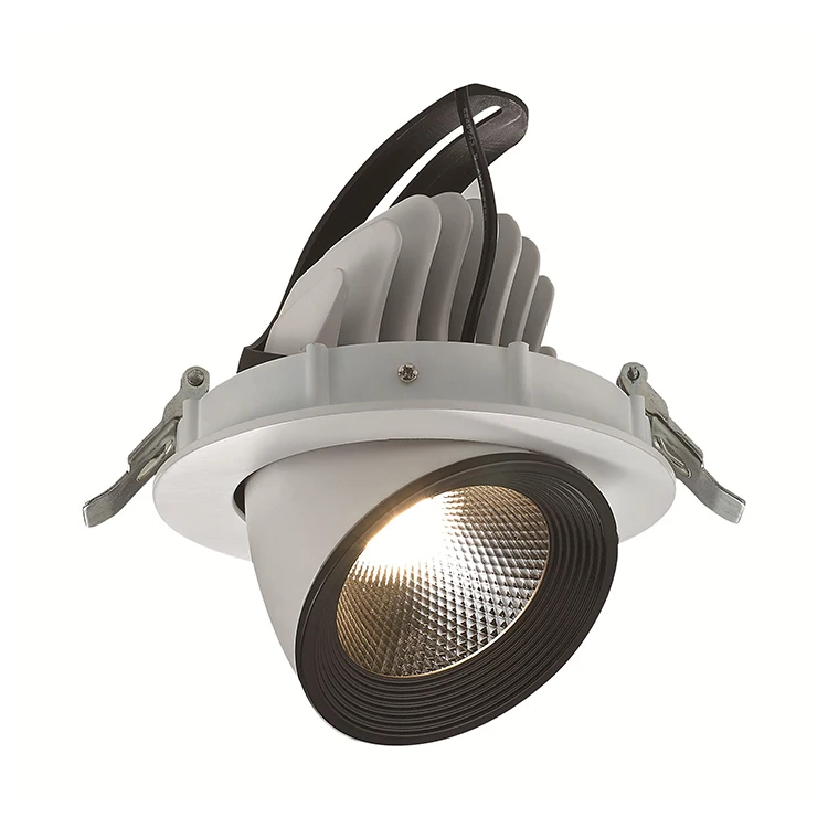 Showroom Flexible Round Type High LM Aluminum Body Spot Light 25W 30W 35W Adjustable Ring LED Recessed Down Light