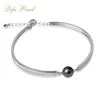 925 Solid Sterling Silver Natural Freshwater Pearl Designer Bangles