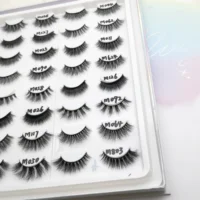 

oem acceptable faux mink strip lashes with custom box 3d synthetic false eyelashes