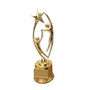 Wholesale custom zinc alloy metal gold dance school award trophies with base