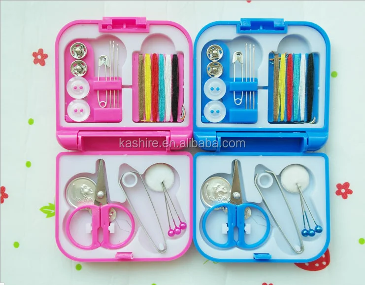 Fls001 1box Mini Custom Plastic Sewing Kit Box For Professional Sewing
