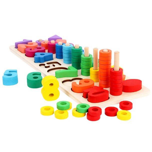 

Intelligent educational ABC stamps custom diy toy wooden block jigsaw puzzle