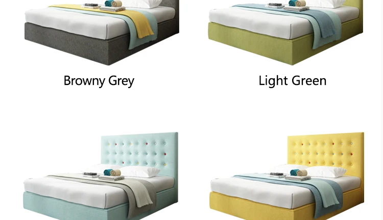 Modern Fabric Chester Bed Fashion Art Design Bedroom Furniture Set ...