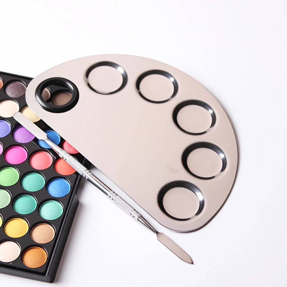 

Connie Cona Makeup Palette And Spatula Stainless Steel, Silver
