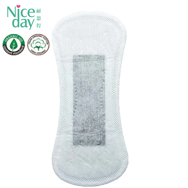 High Quality Disposable Black Panty Liner Pure Cotton Anion Chip Bamboo