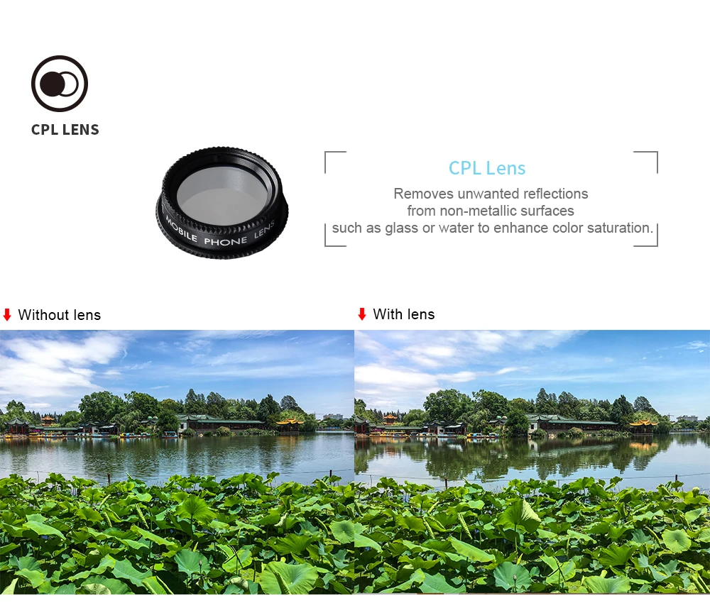 APEXEL APL-DG7 7 in 1 Cell Phone Camera Lens Kit Universal Clip 0.36X Wide Angle Macro Fisheye Telephoto Lens