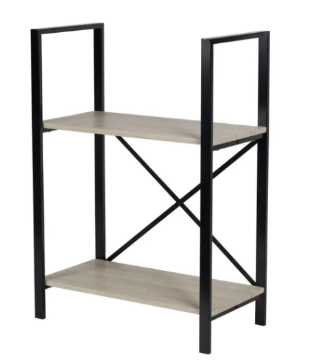 
Modern industrial book shelf wooden with 3 tiers rustic powder coating bookcase 