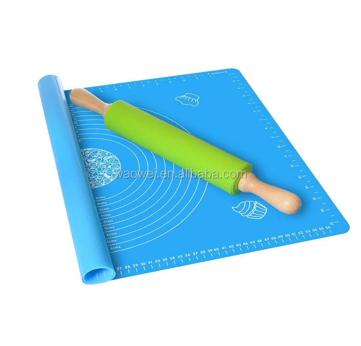 Silicone Dough Rollers Set Rolling Pin And Mat Buy Rolling Pin